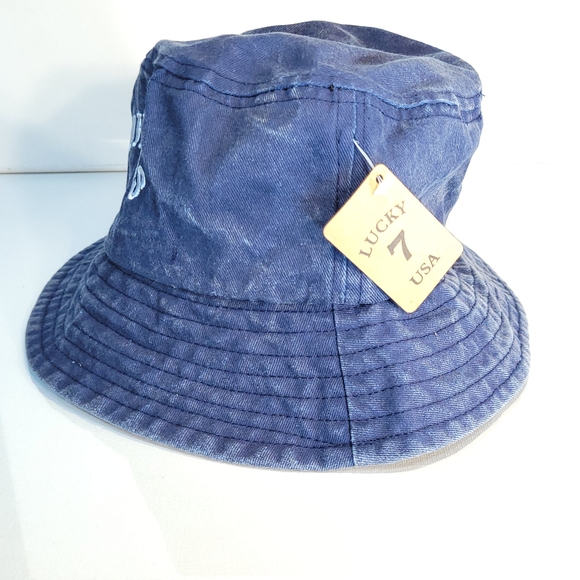 Lucky 7 Blue Denim Bahamas Bucket Hat - Picture 2 of 6